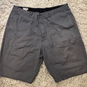 Volcom Gray Flat Front Shorts Casual Style